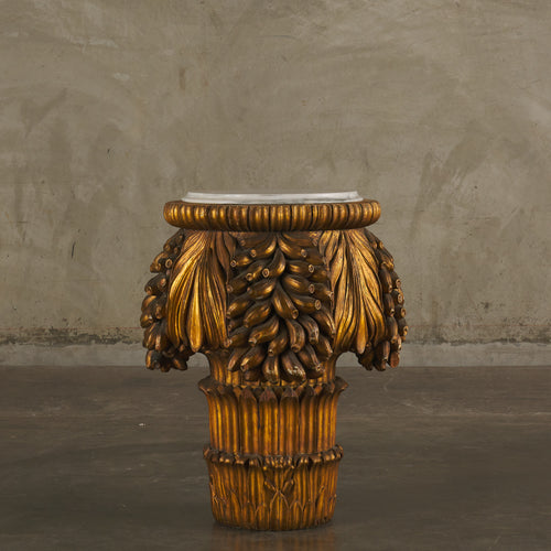 CARVED BANANA SIDE TABLE